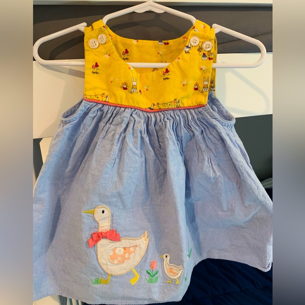 BOGO50 Adorable Ricrac & Ruffles dress. Gentle used. 2T